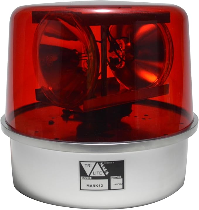 TriLite MARK12 110-120V AC Rotating Warning Beacon Lights - 12" Industrial High Visibility