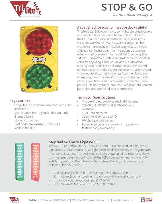 TriLite SG10 115V Dock Safety Light