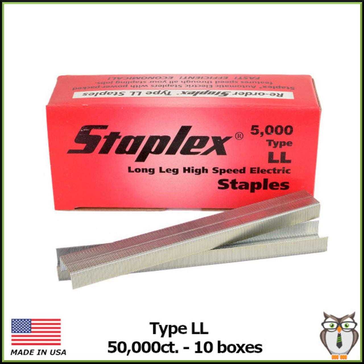 Staplex ® # LL (Long Leg) Staples (50,000ct. - 10 boxes)