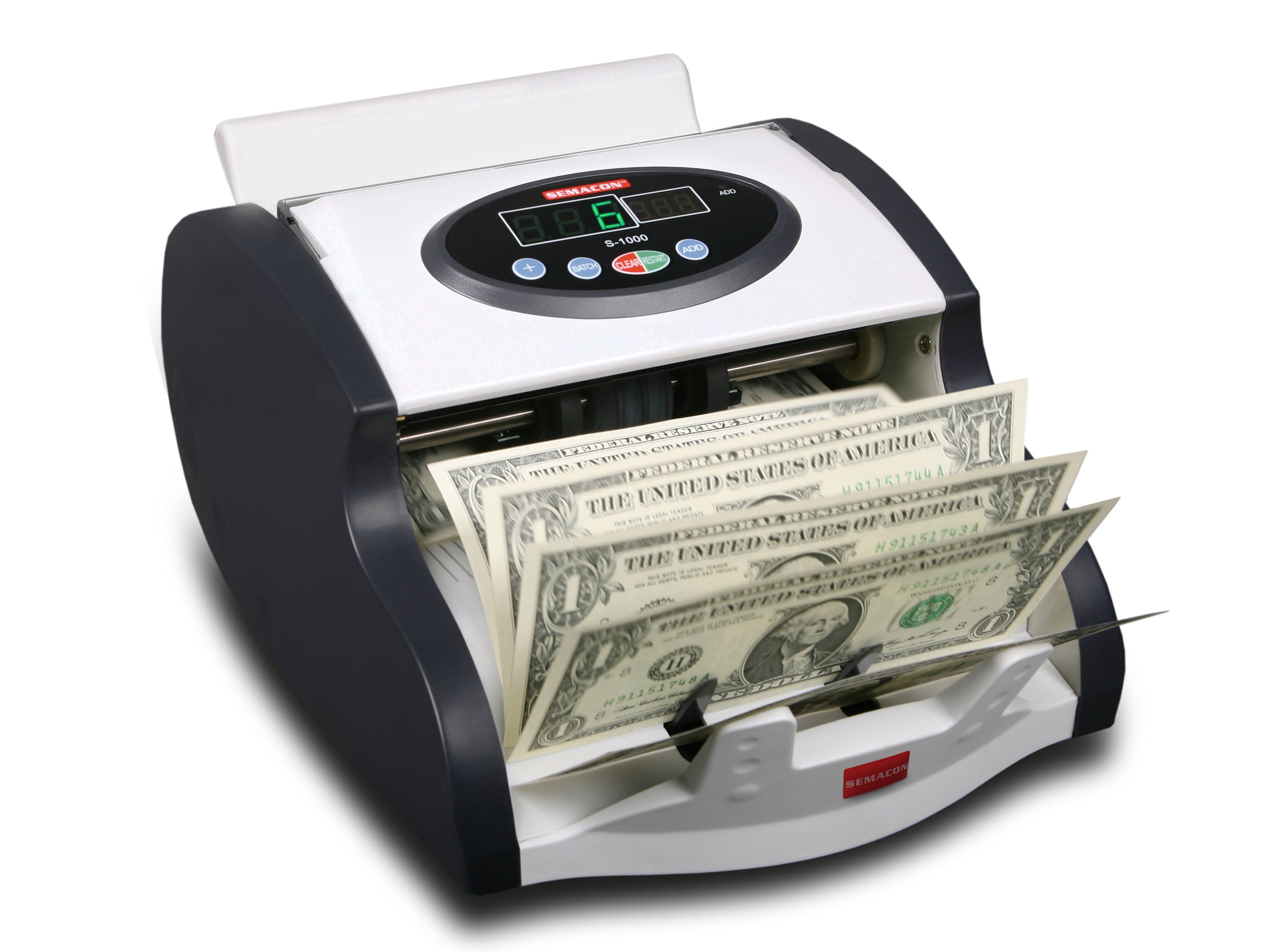 Semacon - S-1000 Mini Compact Economy Currency Counter – Affordable Desktop Bill Counting