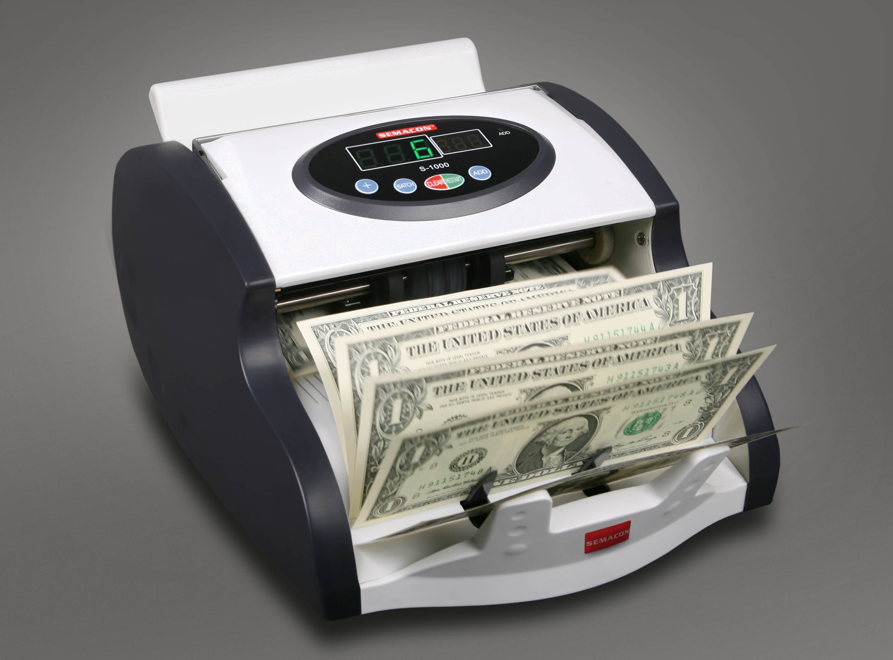 Semacon - S-1000 Mini Compact Economy Currency Counter – Affordable Desktop Bill Counting