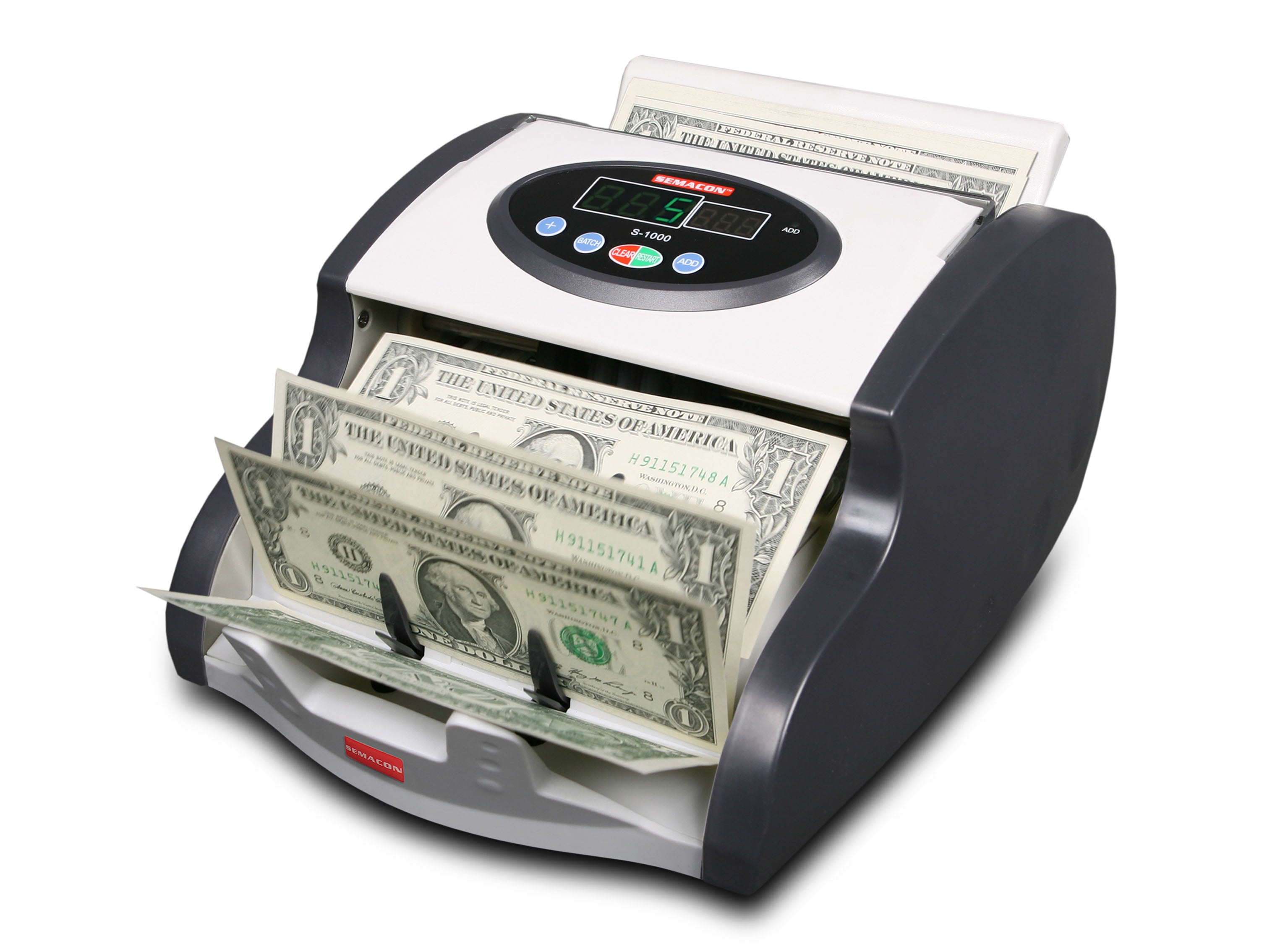 Semacon - S-1000 Mini Compact Economy Currency Counter – Affordable Desktop Bill Counting