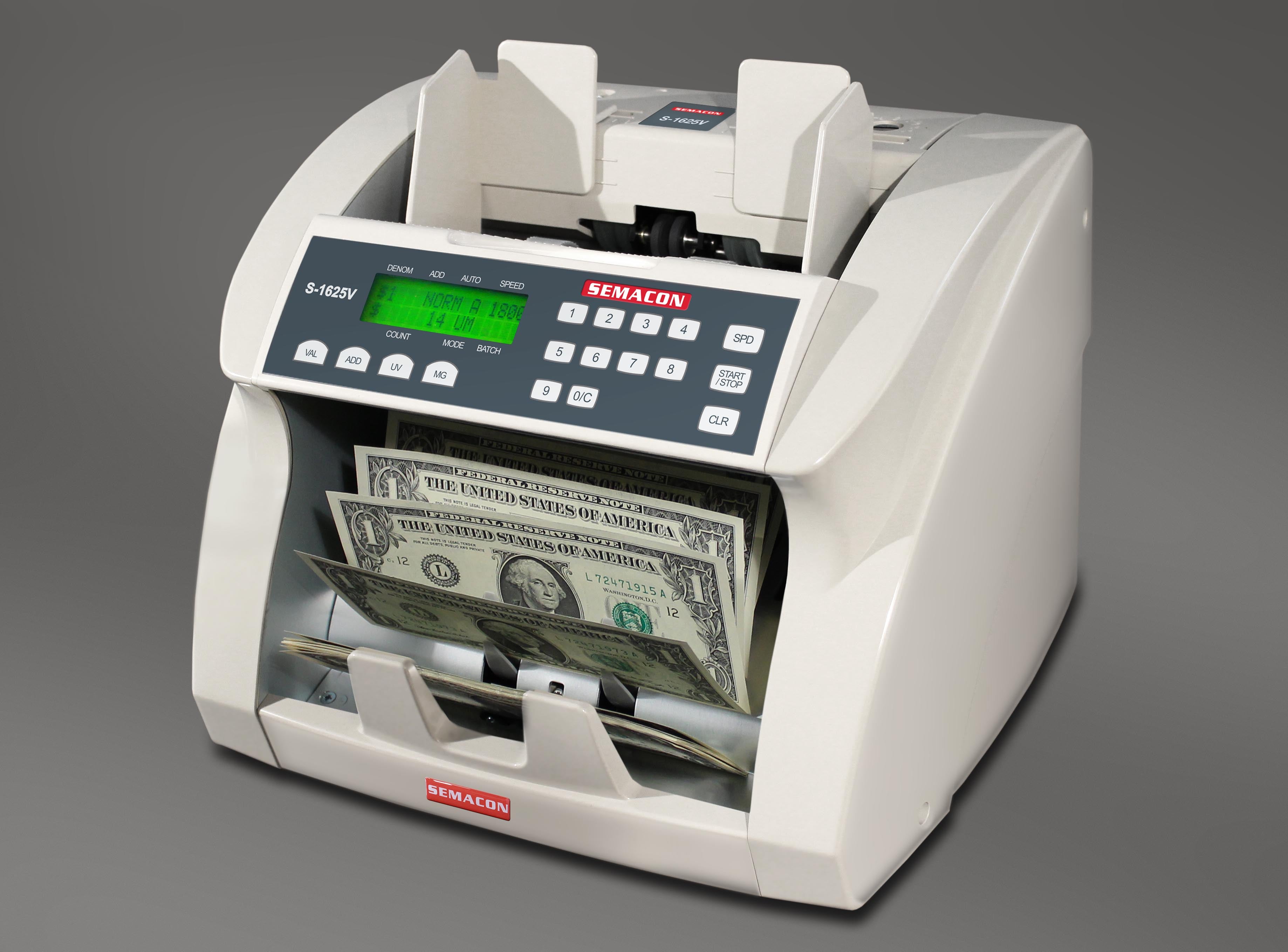 Semacon - S-1625V (US) Currency Value Counter with Memory & UV Counterfeit Detection (S1625V) – Premium Cash Value Security