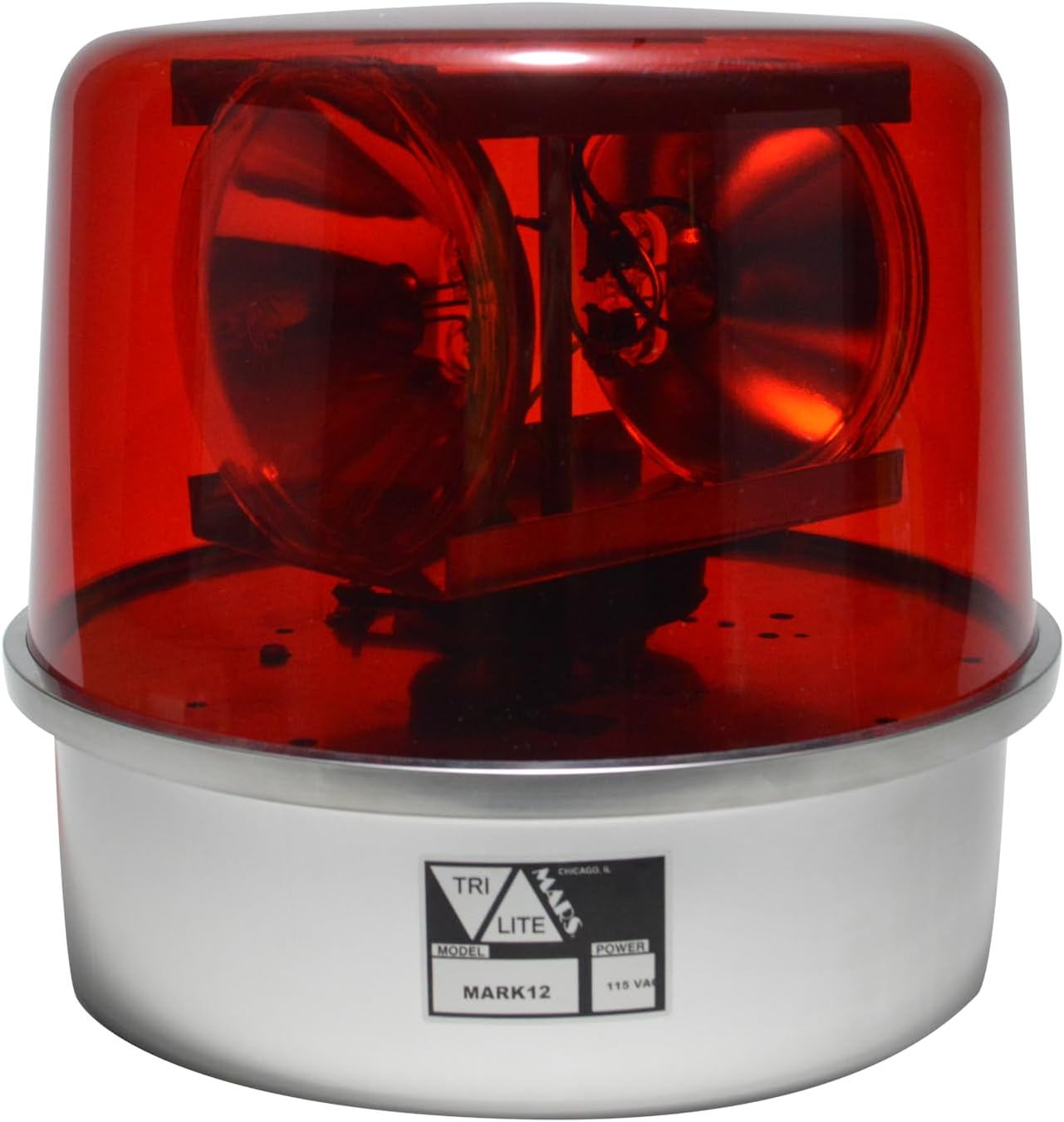 TriLite MARK12 12V Rotating Warning Beacon Lights - 12" Industrial High Visibility
