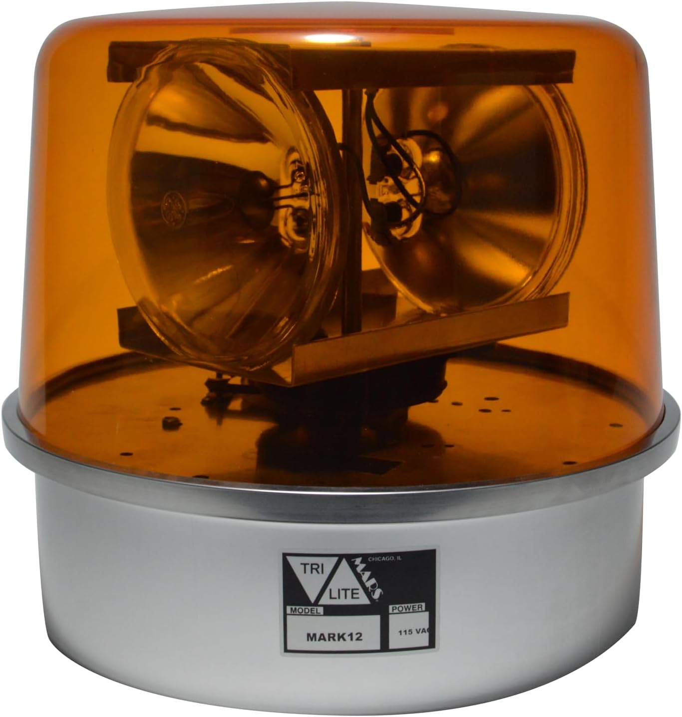 TriLite MARK12 110-120V AC Rotating Warning Beacon Lights - 12" Industrial High Visibility