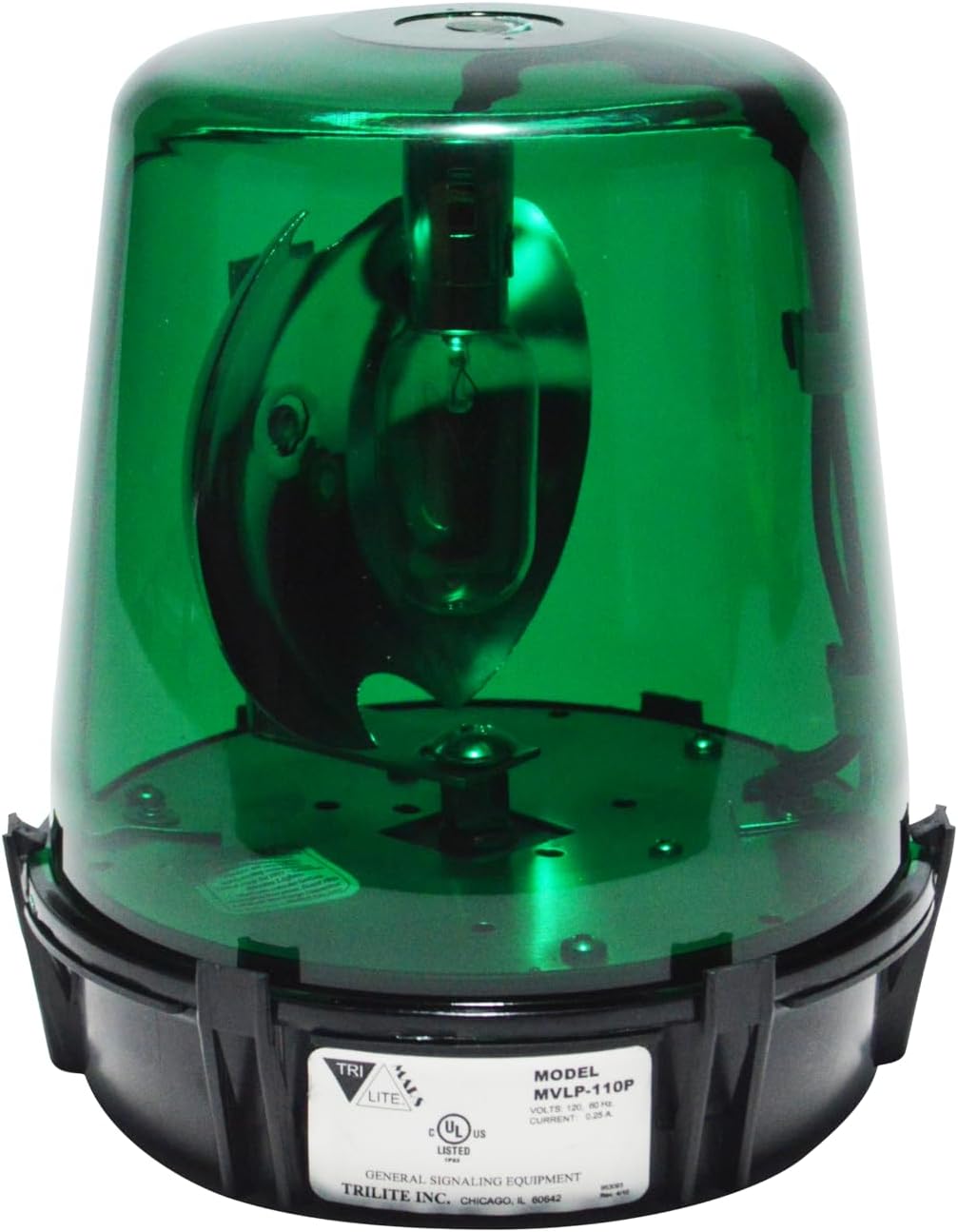 TriLite MVLP 12 Volt Rotating Warning Beacon Lights - Magnetic or Permanent Mount - Industrial Warning Beacons - Amber, Blue, Clear, Green, Red