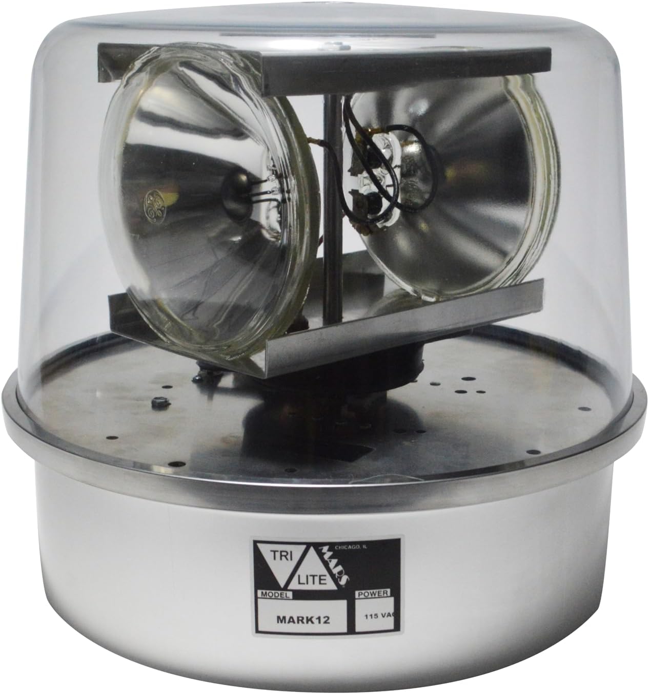 TriLite MARK12 12V Rotating Warning Beacon Lights - 12" Industrial High Visibility