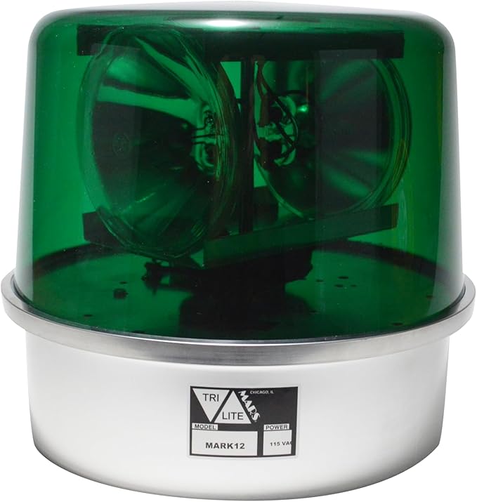 TriLite MARK12 110-120V AC Rotating Warning Beacon Lights - 12" Industrial High Visibility