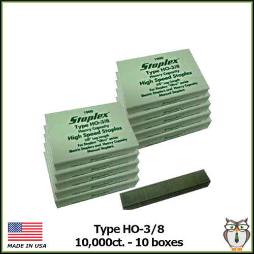 Staplex® 3/8” High Speed Staples (10,000 ct. - 10 boxes)