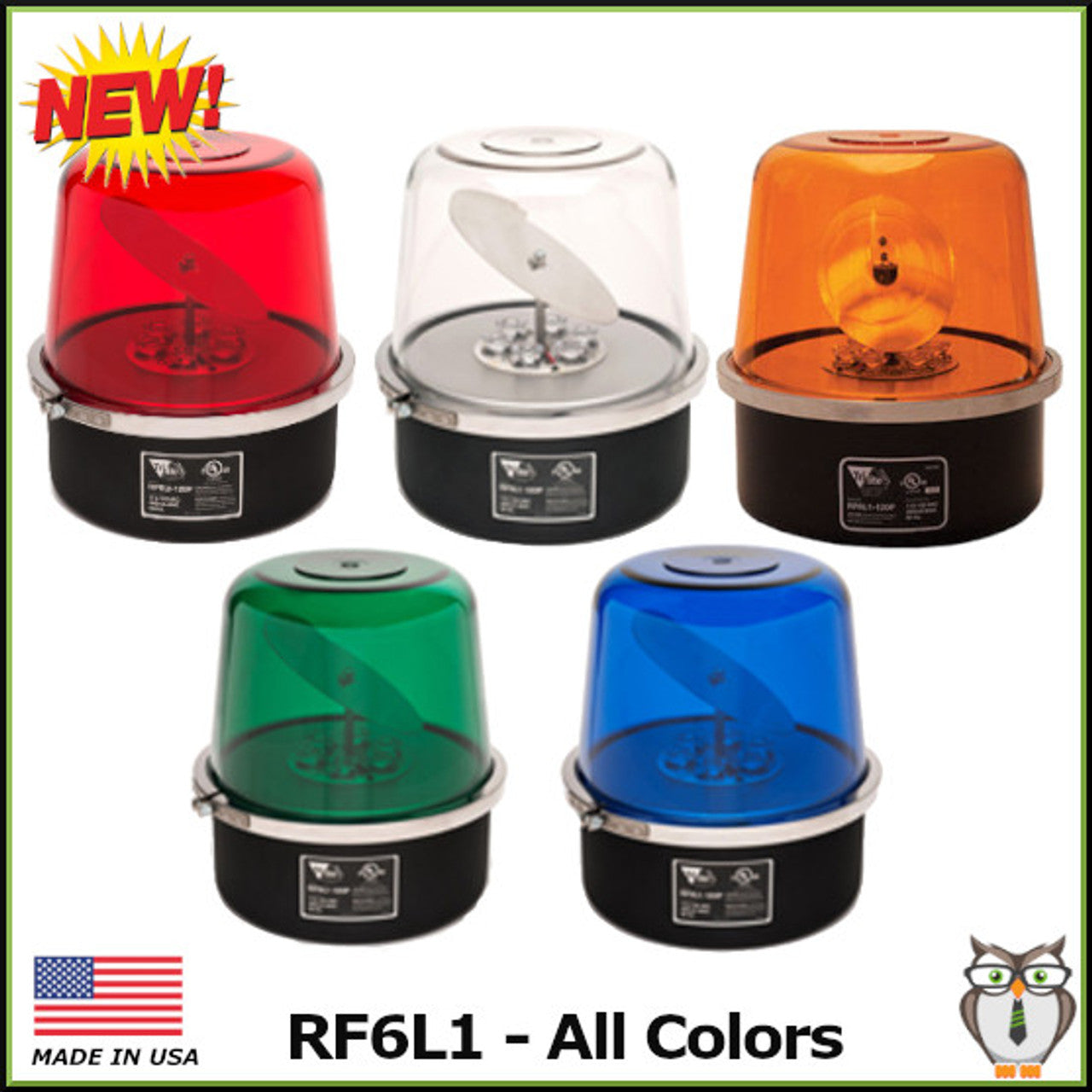 TriLite RF6L1 LED AC Rotating Beacon Light