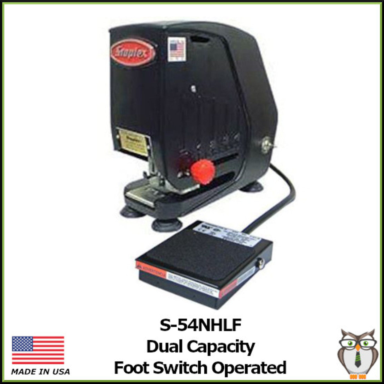 Staplex® S-54NHLF Foot Switch Operated Dual Capacity Automatic Electric Stapler