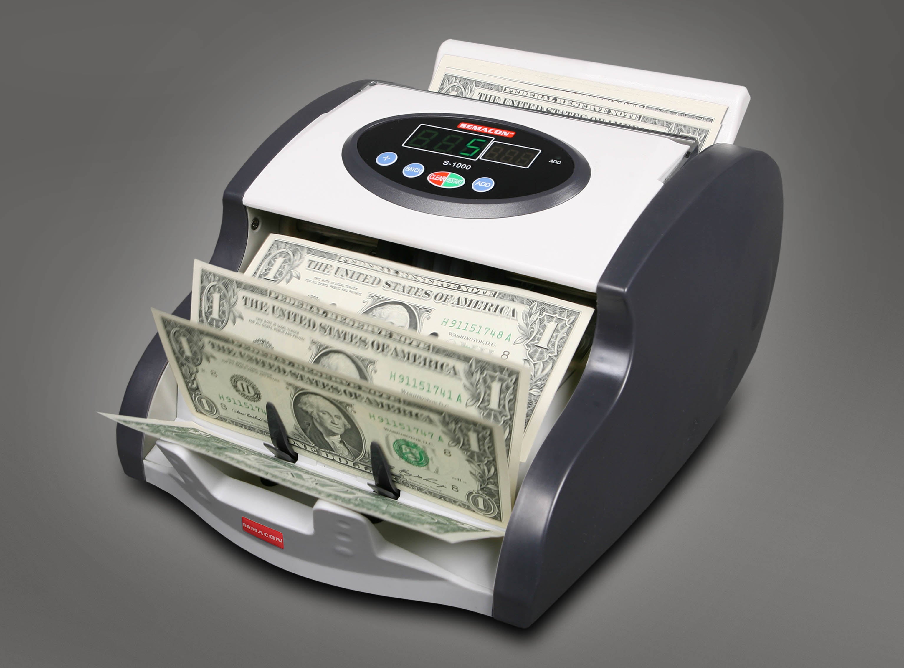 Semacon - S-1000 Mini Compact Economy Currency Counter – Affordable Desktop Bill Counting