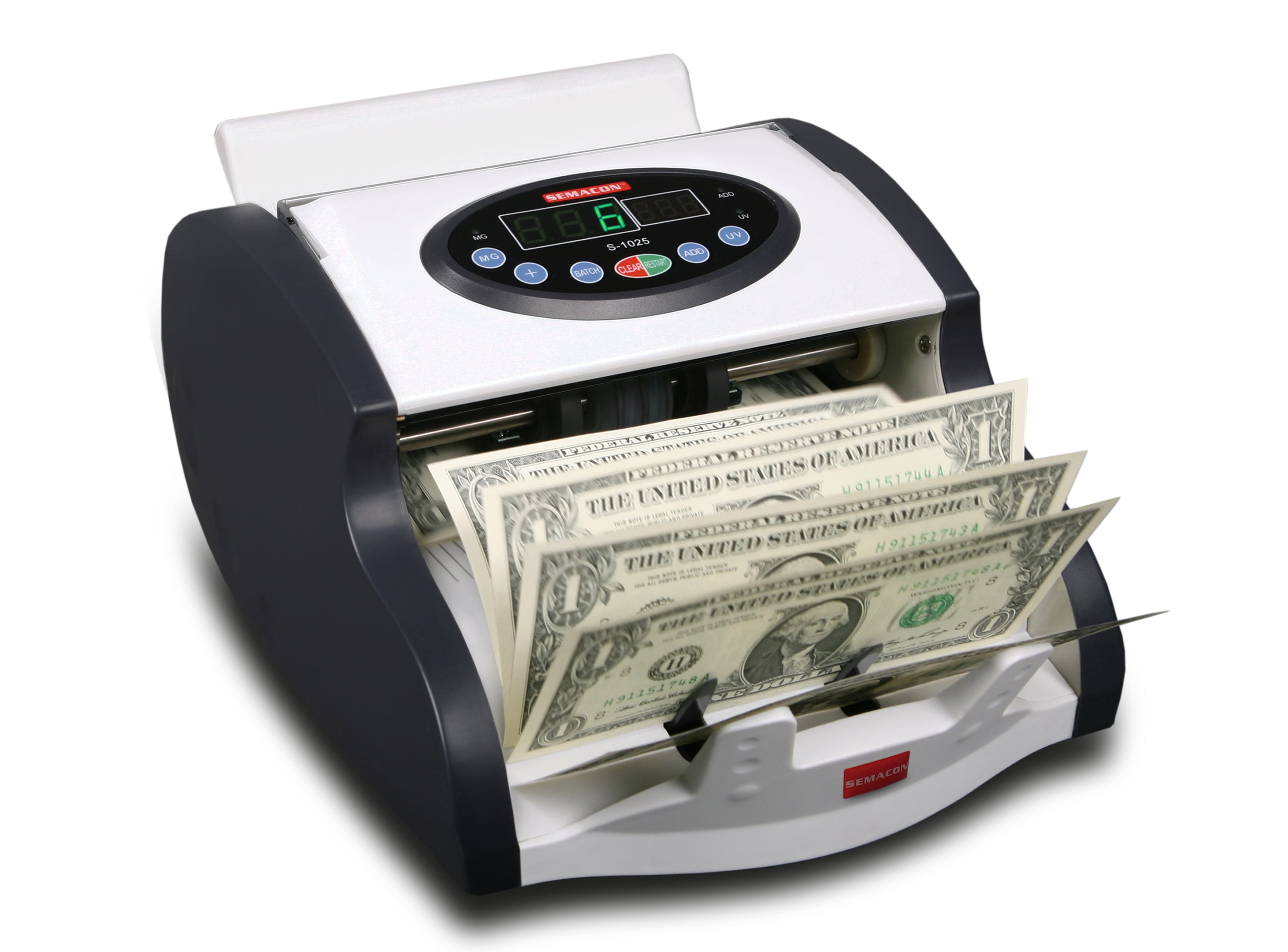 Semacon - S-1025 Mini Currency Counter with Memory, UV & Magnetic Counterfeit Detection