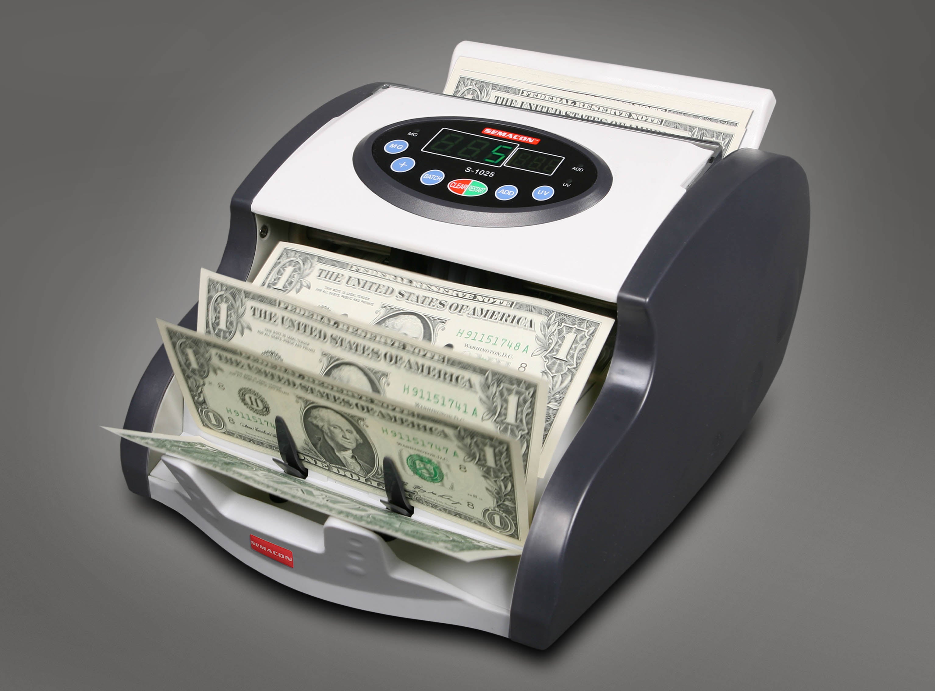 Semacon - S-1025 Mini Currency Counter with Memory, UV & Magnetic Counterfeit Detection