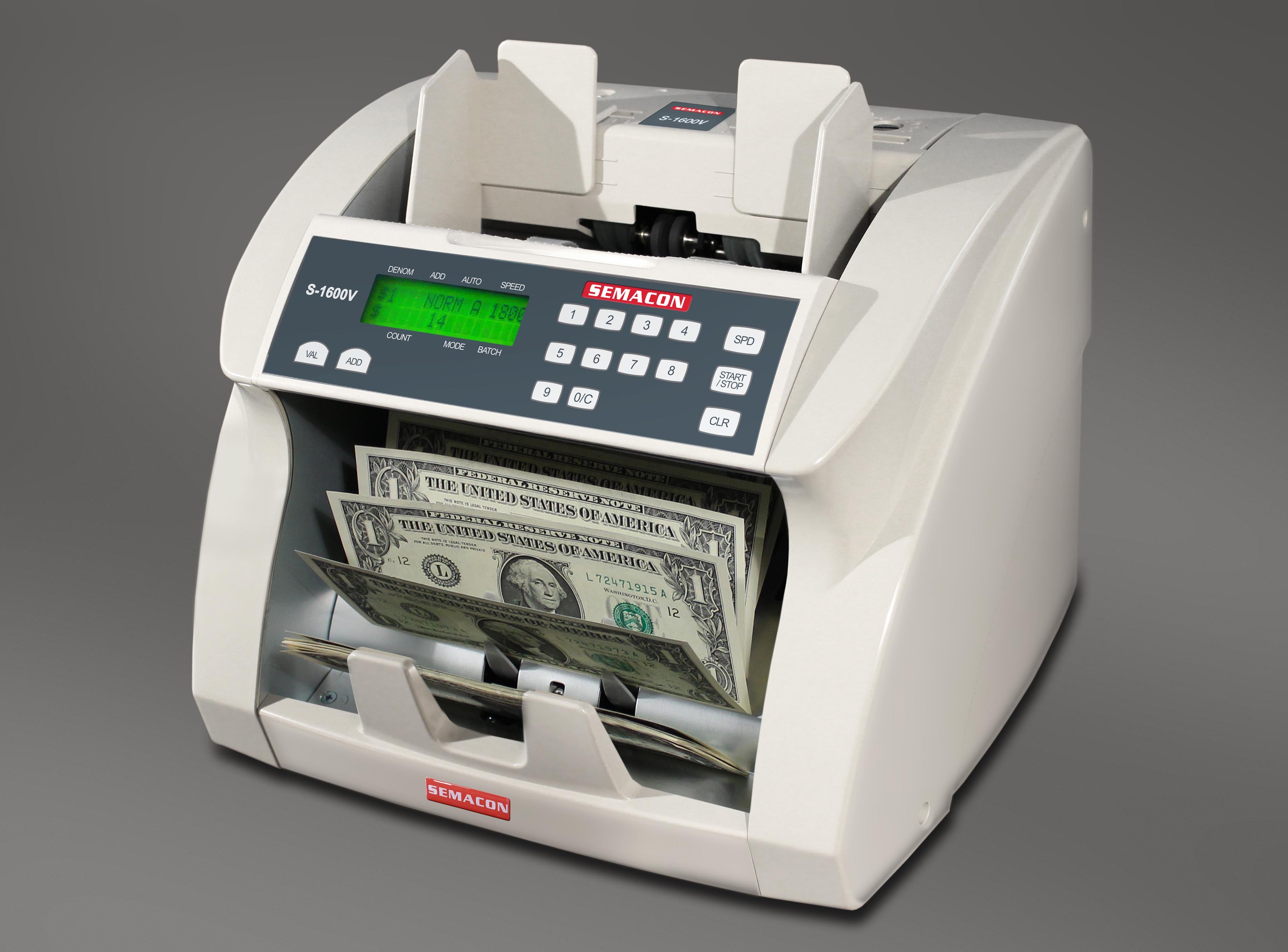 Semacon - S-1600V (US) Currency Value Counter with Memory (S1600V) – Premium Bank-Grade Cash Value Totaling