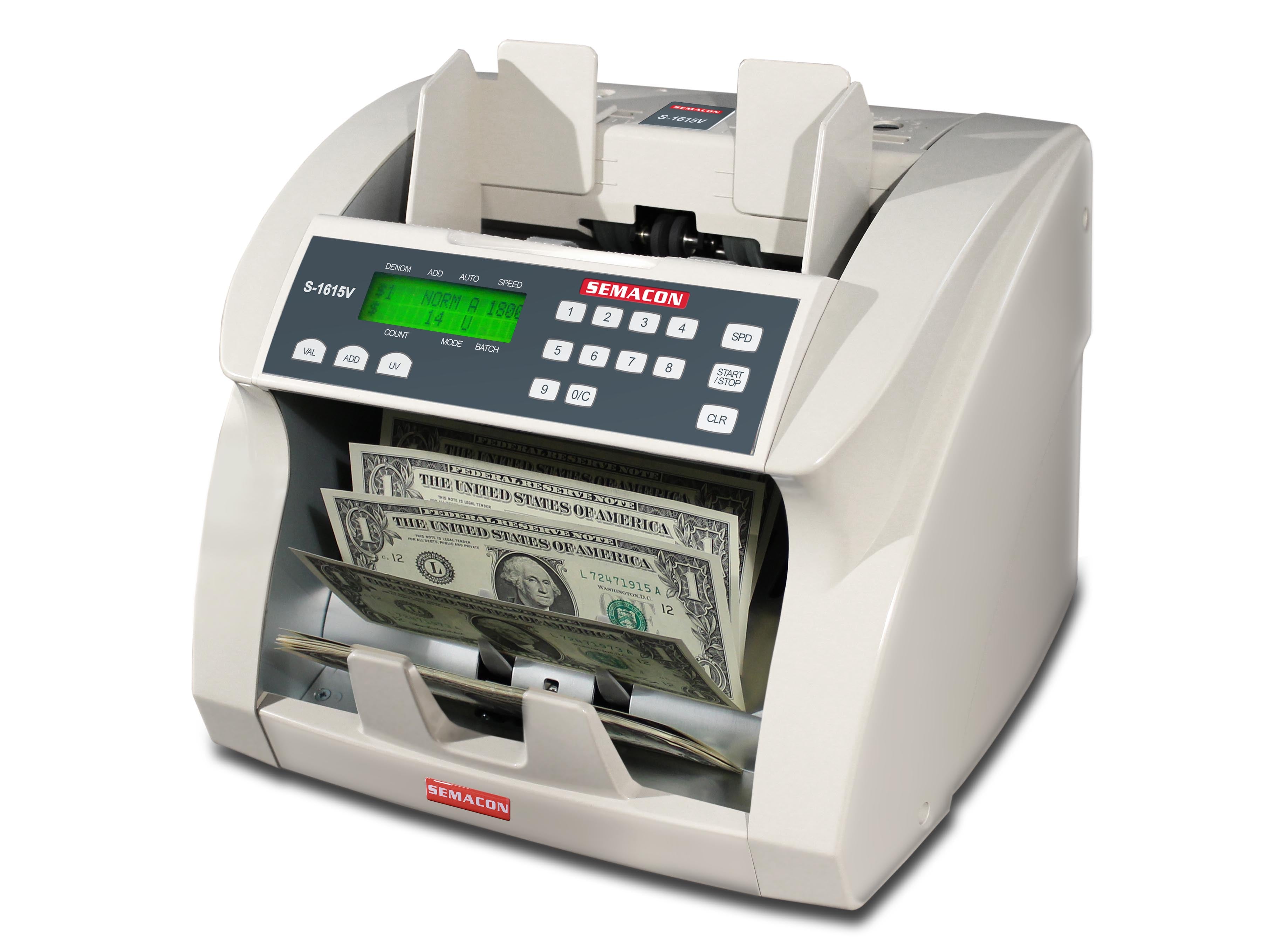 Semacon - S-1615V (US) Currency Value Counter with Memory & UV Counterfeit Detection (S1615V) – Premium Cash Value Security