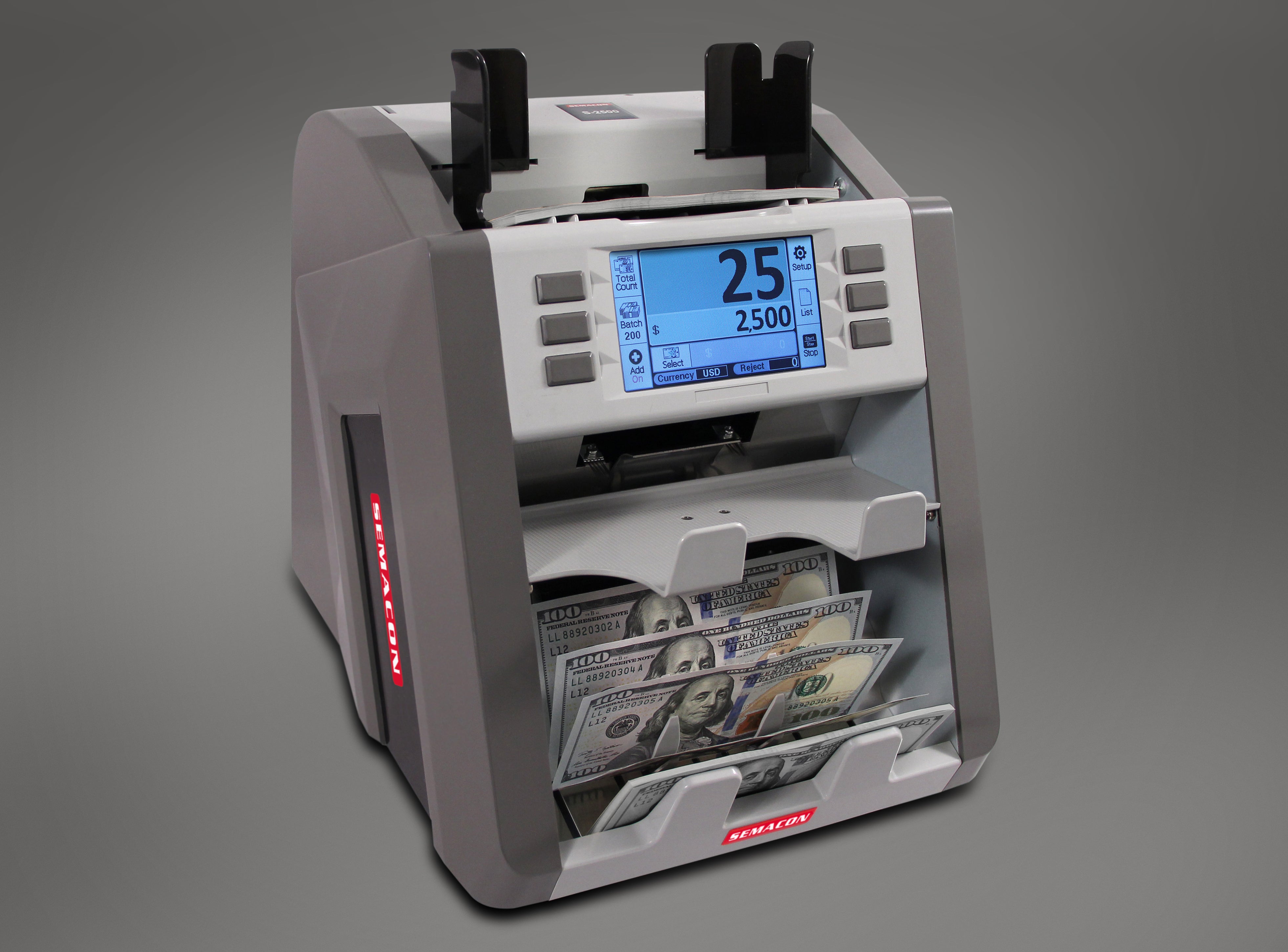Semacon - S-2500 Bank Grade Two Pocket Currency Discriminator