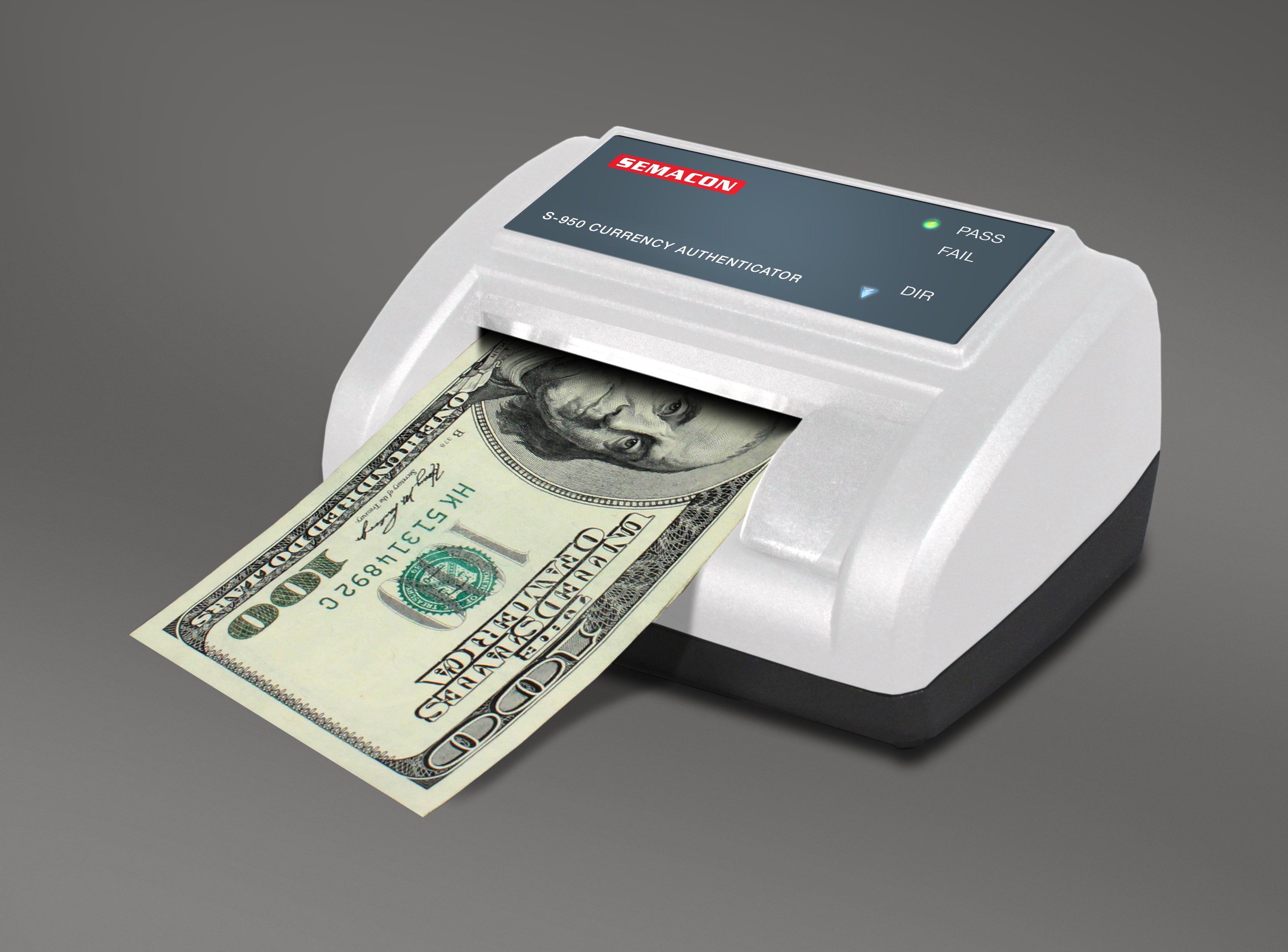 Semacon S-950 Electric Automatic Currency Authenticator & Counterfeit Detector – Compact Point-of-Sale Authentication