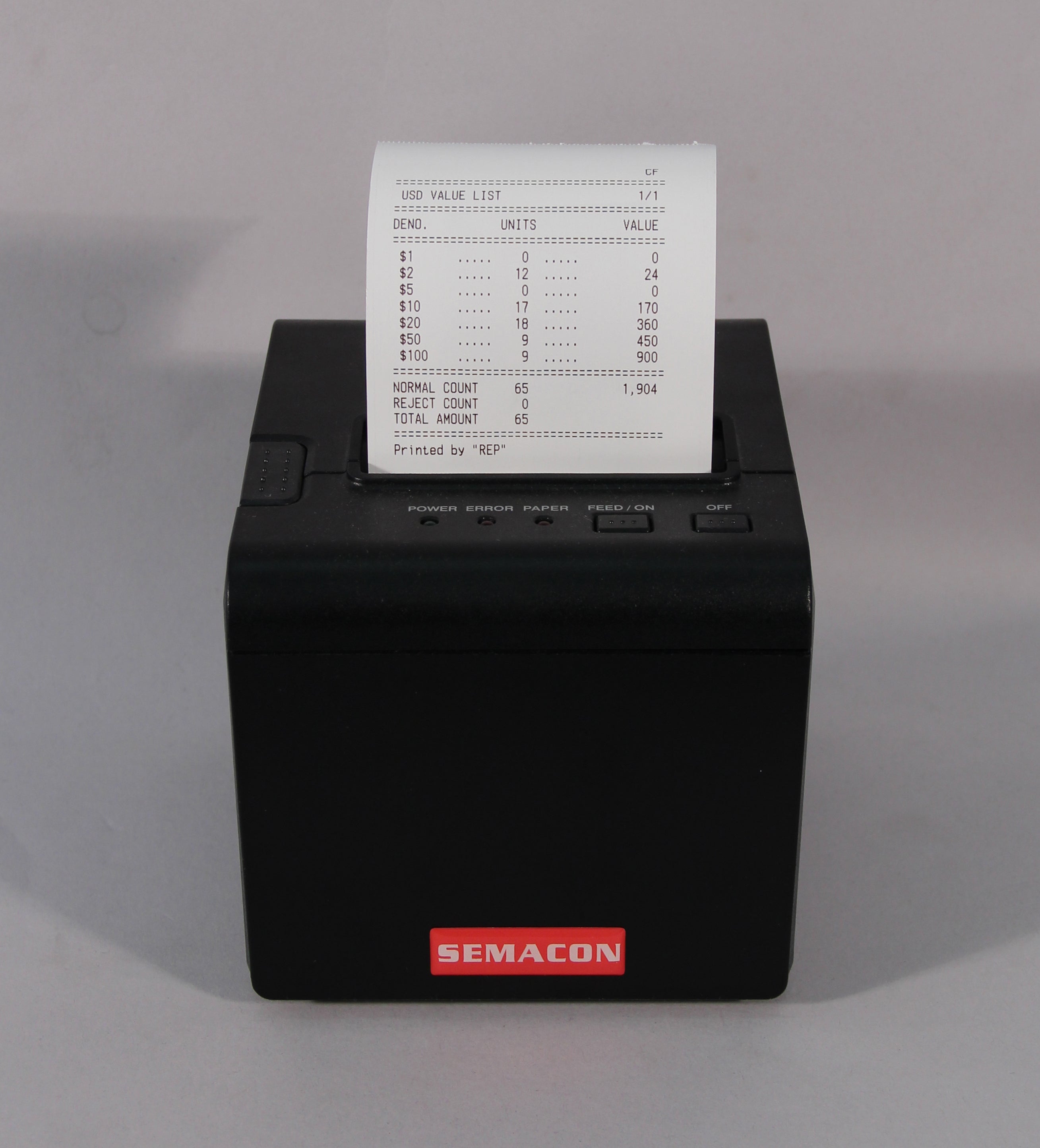 Semacon - TP-2080 Thermal Receipt Printer for S-530, S-2200 & S-2500 Currency Discriminators