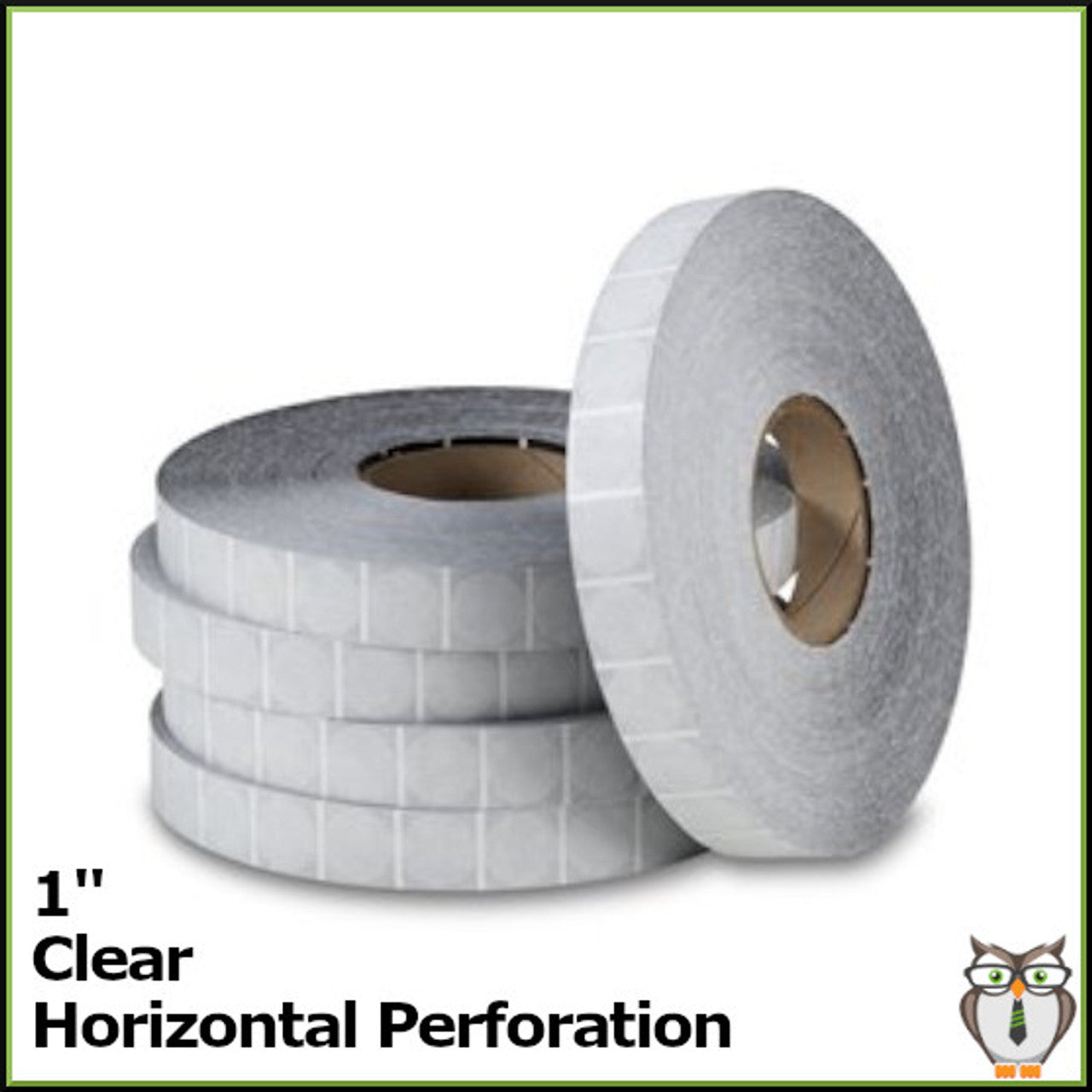 Staplex ® Tabster Tabs-1" Clear Horizontal Perforation (25,000-5 Rolls of 5,000)