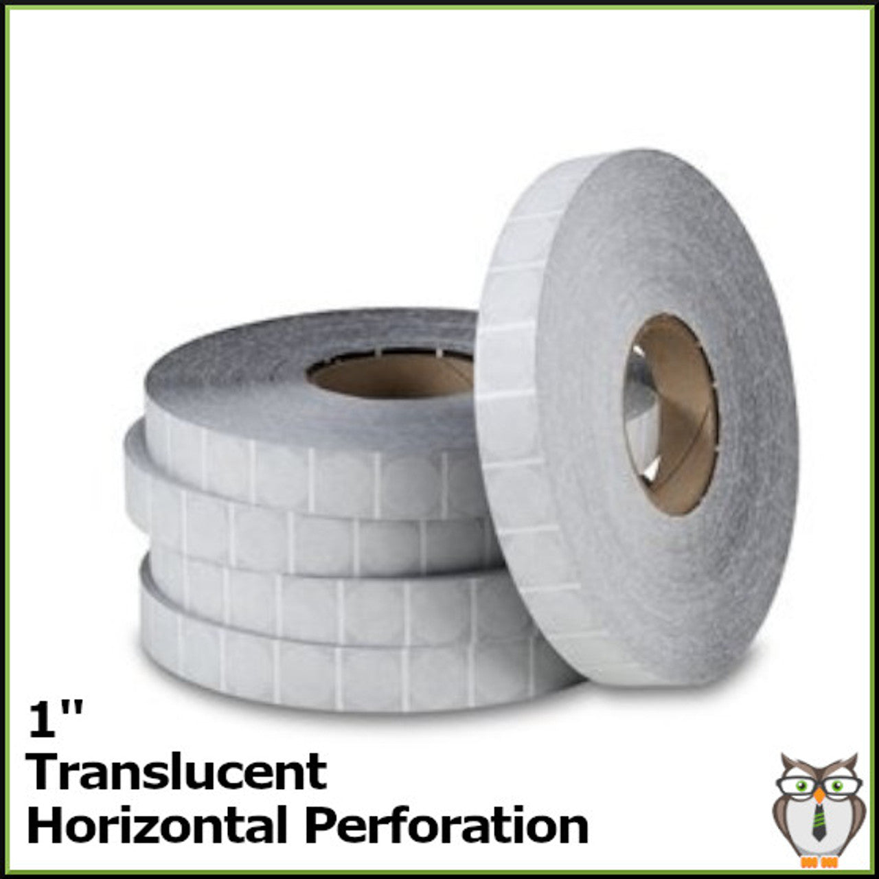 Staplex ® Tabster Translucent 1" Tabs-Horizontal Perforation (25,000-5 Rolls of 5,000)