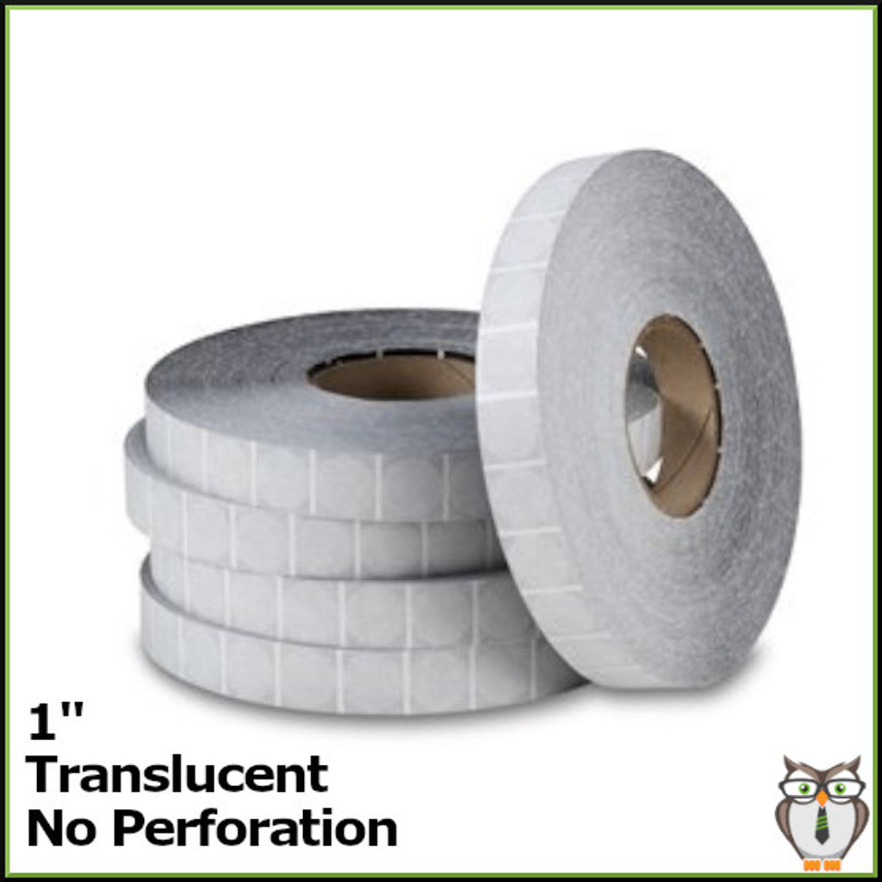 Staplex ® Tabster Translucent 1" Non-Perforated Tabs (25,000-5 Rolls of 5,000) TB-1TN