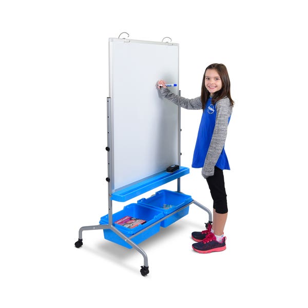 Luxor - Classroom Chart Stand with Blue Storage Bins