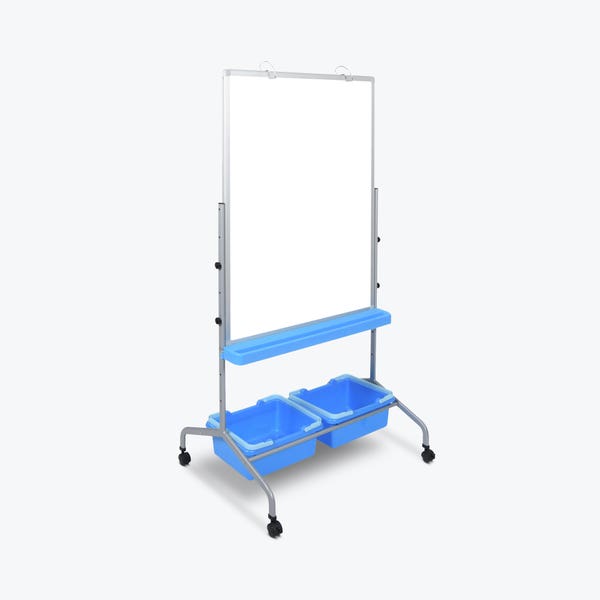 Luxor - Classroom Chart Stand with Blue Storage Bins