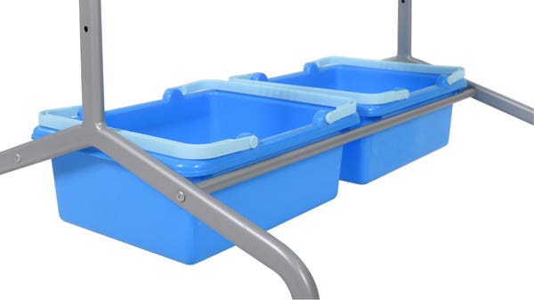 Luxor - Classroom Chart Stand with Blue Storage Bins