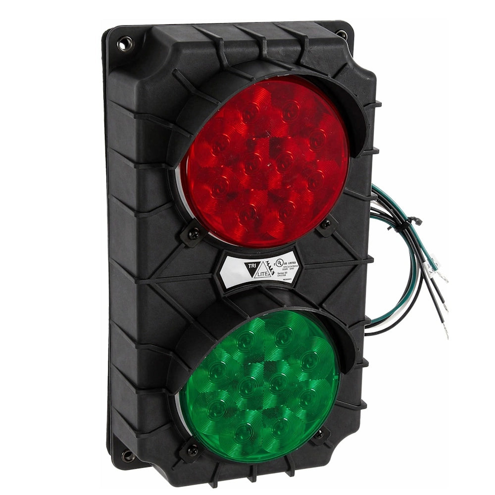 Trilite SG20-12 Volt or 24 Volt or 115 Volt DC Hard Wired, YELLOW or BLACK Housing Stop & Go INSIDE Dock Safety Light